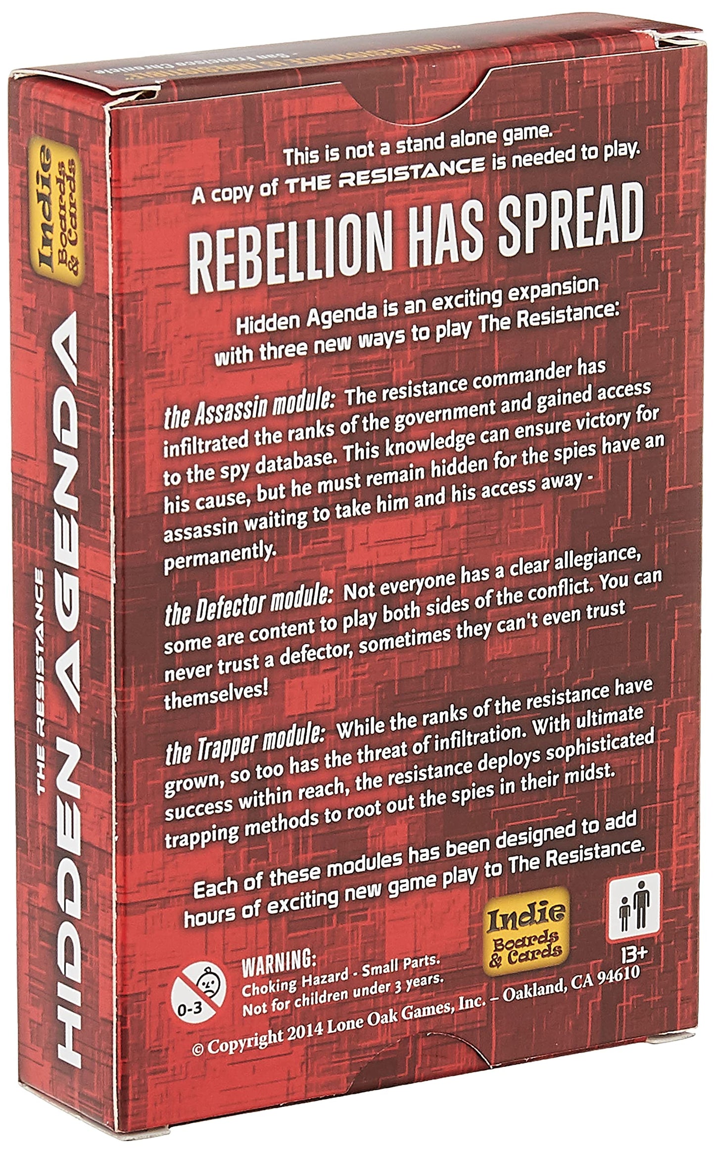 Resistance - The Plot Thickens - By Indie Boards And Cards - Strategy Card Game