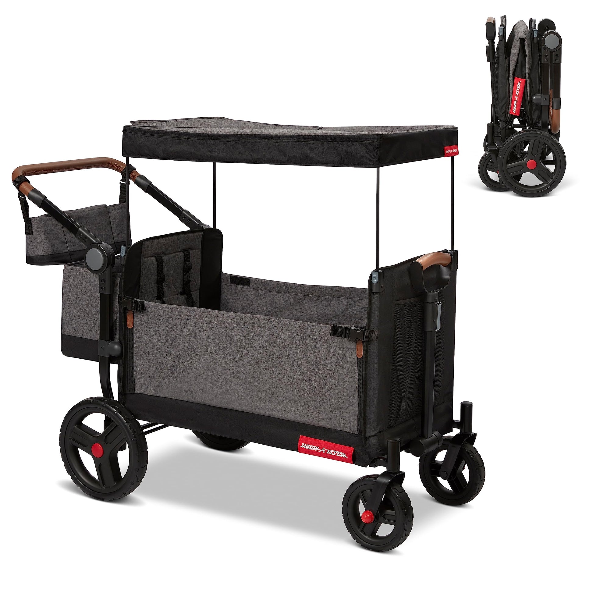 Radio Flyer Atlas Stroll N Wagon, Folding Wagon For 1+ Years - Gray