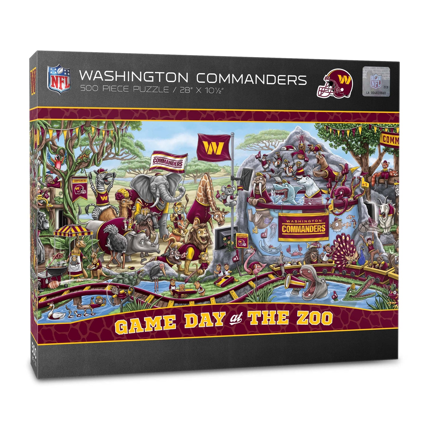 YouTheFan NFL Washington Commanders 500pc Puzzle - Team Colors, Cardboard, Model 3703759