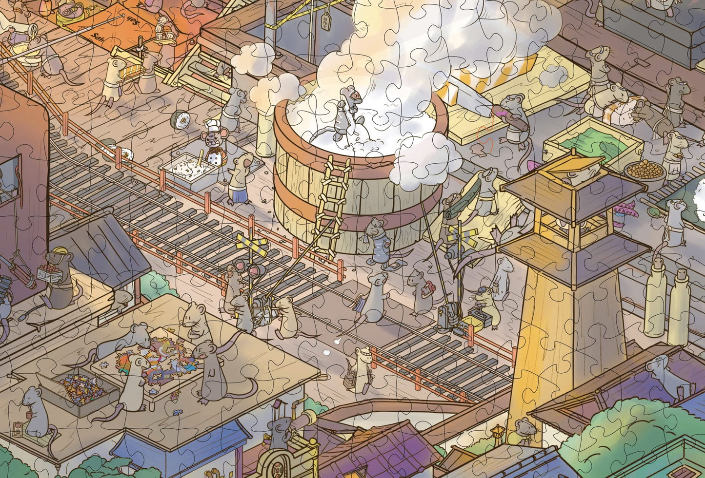 Magic Puzzle Company 1000 Piece Jigsaw Puzzle - The Busy Bistro - Paper - Series Two