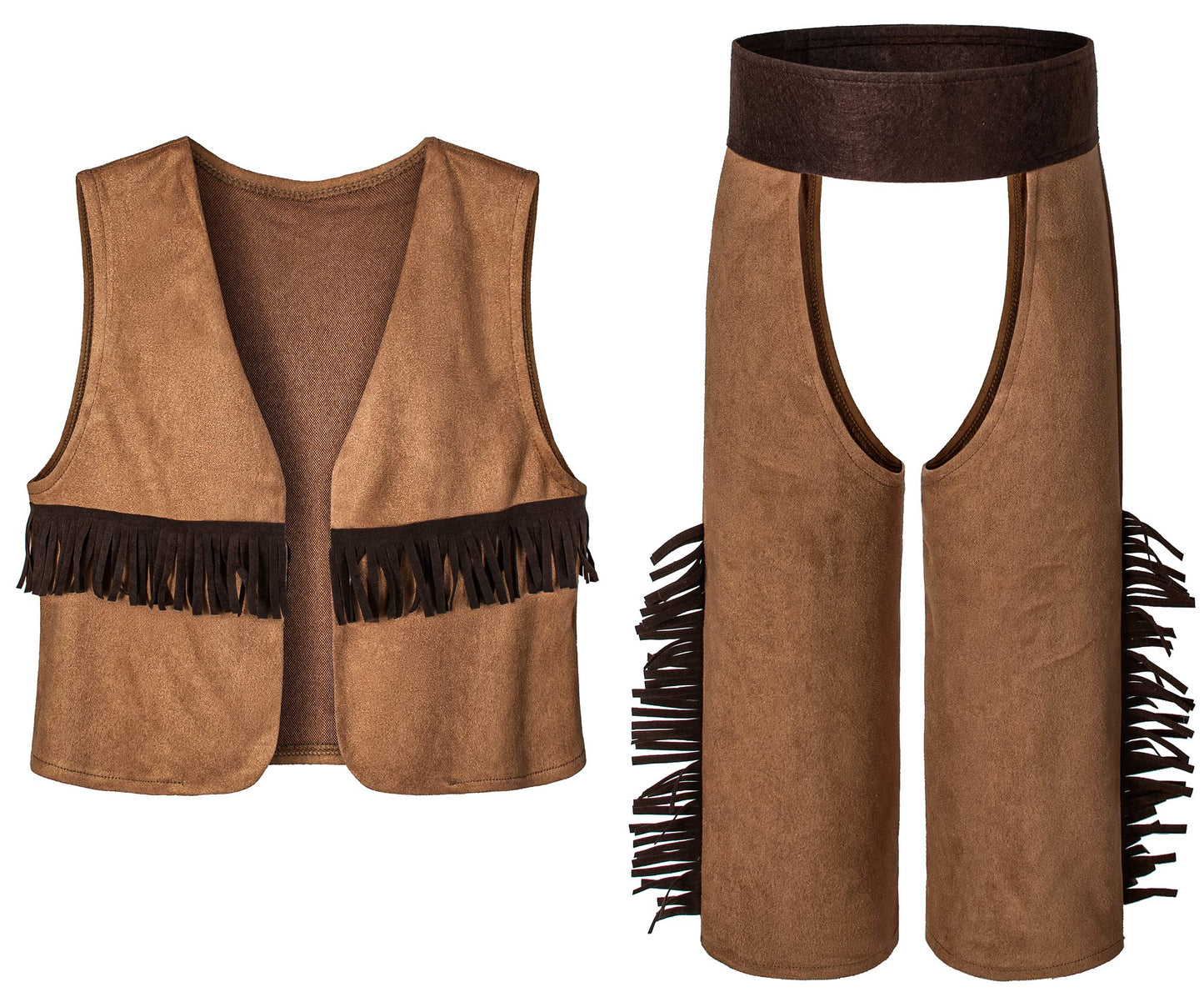 Cowboy Costume For Boys 7Pcs Set Kids Dress Up Birthday Party Halloween Cosplay 11-12 Years