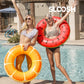 Sloosh 4 Pack Inflatable Pool Floats Fruit Tube Rings  Fruit Swim Tubes  Pool Floaties Toys  Beach Swimming Party Toys for Kids and mature-themeds (Fruit)