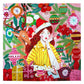 eeBoo Piece & Love: Ms. Santa's Reindeer - 500 Piece Puzzle - mature-themed Square Jigsaw  23x23  Glossy Pieces  Christmas Holiday Themed