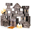 Blue Marble Jumbo Cardboard Building Blocks - 25+ Large Blue Bricks for Kids - Indoor Playhouse & Castle Building - Model NGCASTLE30