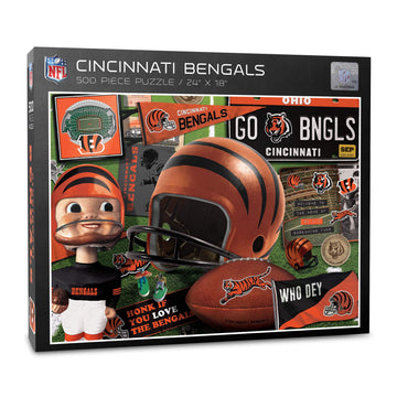 YouTheFan NFL Cincinnati Bengals Puzzle - 500 Pieces, Cardboard, Team Colors, Model 0951278, One Size
