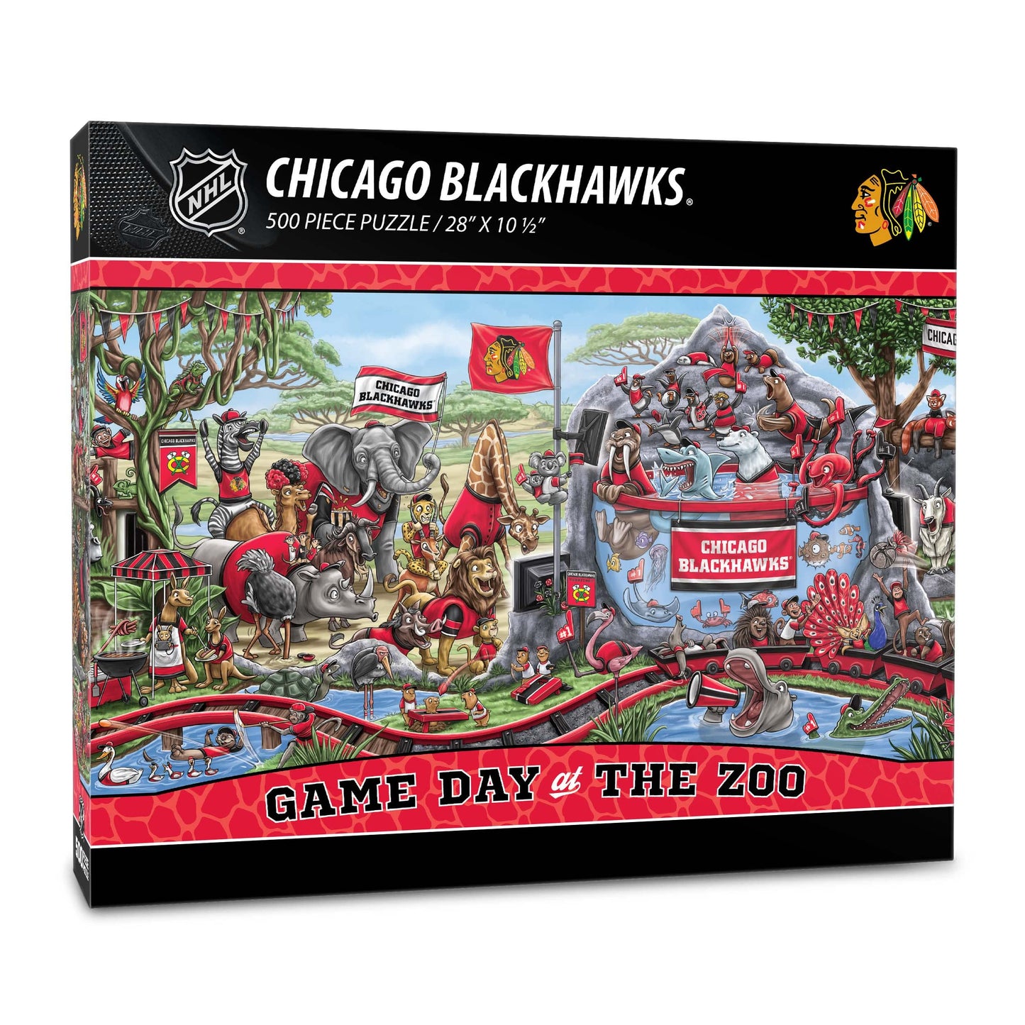 YouTheFan NHL Chicago Blackhawks Game Day at The Zoo 500pc Puzzle