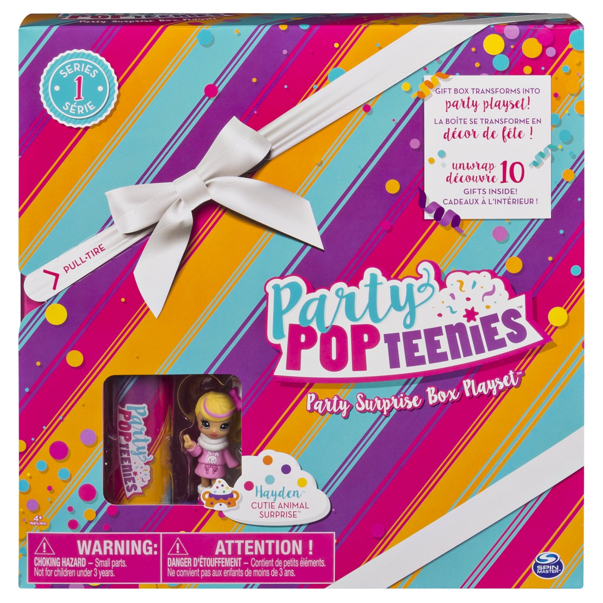 Party Popteenies - Cutie Animal Party Surprise Box Playset with Confetti  limited availability Collectible Mini Doll and Accessories  for Ages 4 and Up