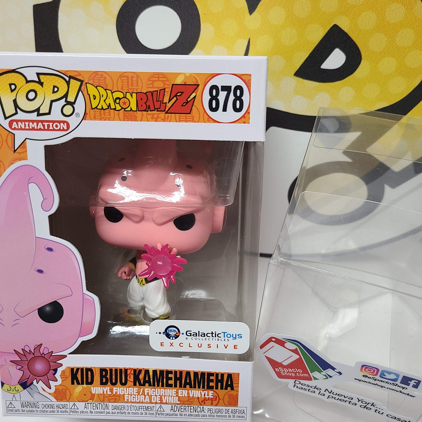 POP Funko DBZ Kid Buu Kamehameha Vinyl Figure - Multi-Coloured, Standard Size, Model FU50341, Exclusive Glow Chase Variant