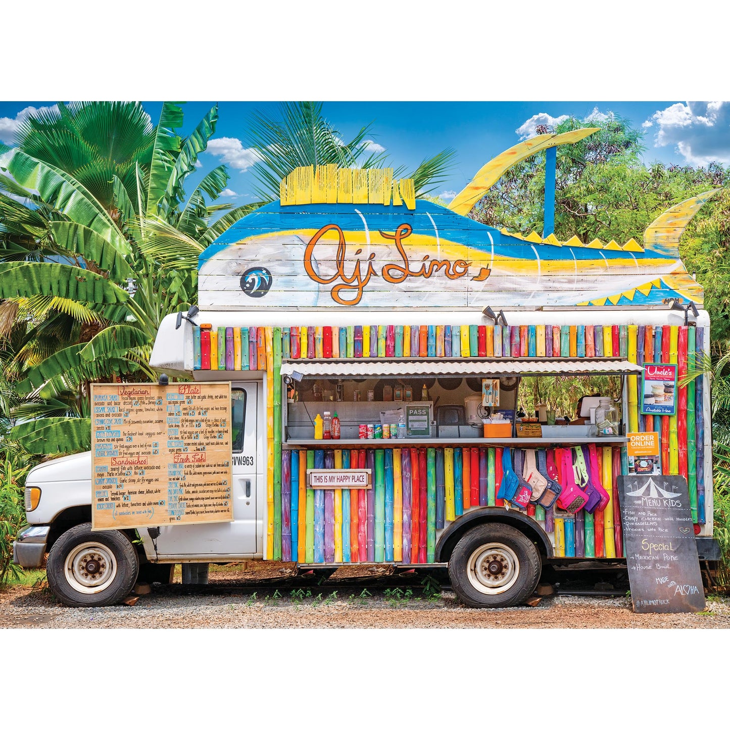 RoseArt - Kodak enhanced - Food Truck  Oahu  HI - 1000 Piece Jigsaw Puzzle for mature-themeds