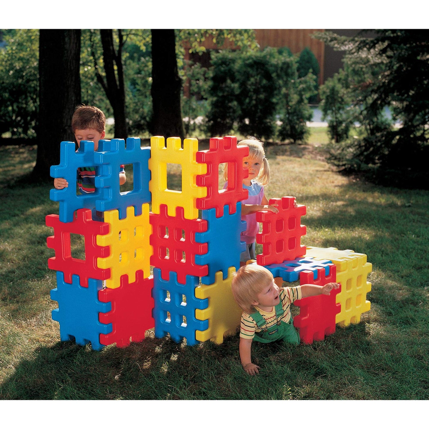 Little Tikes Big Waffle Block Set - 18 Pieces, Blue/Red/Yellow