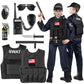 Luucio Swat Police Officer Costume For Kids, Police Costume For Kids, With Swat Costume, Swat Vest, Halloween Costume For Boys, 
