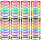Luyi 96 Pcs Cheer Bracelets For Team Cheer Gifts Cheerleader Gifts Set For Cheer Stuff Women Preppy Heishi Beaded Friendship Y2K