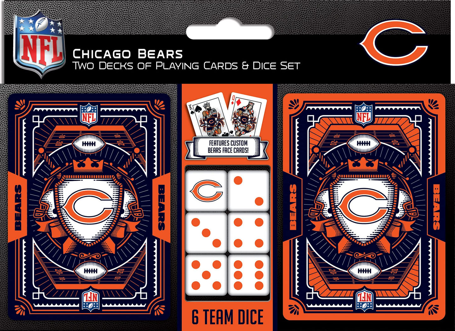 Masterpieces mature-themed NFL Chicago Bears Playing Cards & Dice Set - 2-Pack