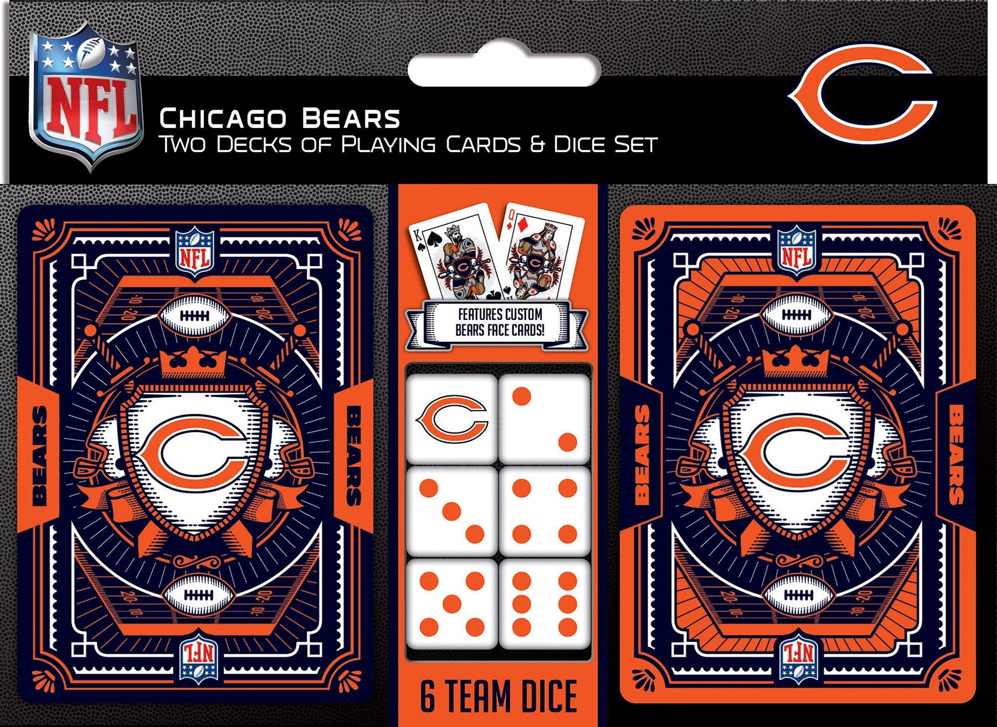 Masterpieces mature-themed NFL Chicago Bears Playing Cards & Dice Set - 2-Pack