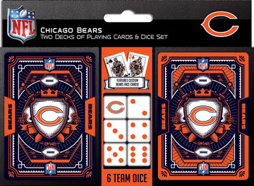 Masterpieces mature-themed NFL Chicago Bears Playing Cards & Dice Set - 2-Pack