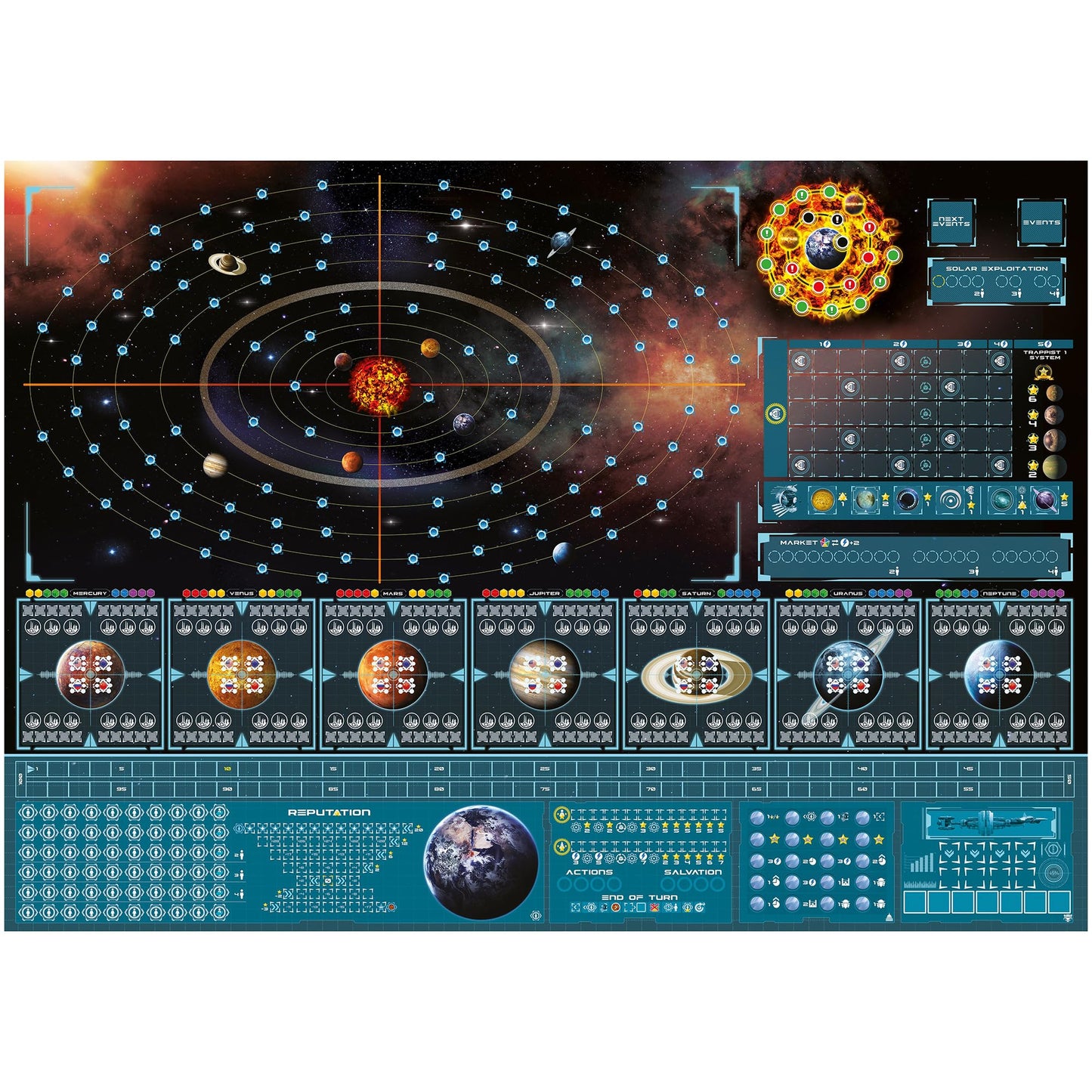 Pendragon Studios: Starship Interstellar - Strategy Board Game, Ages 14+, 1-4 Players, 150 Min