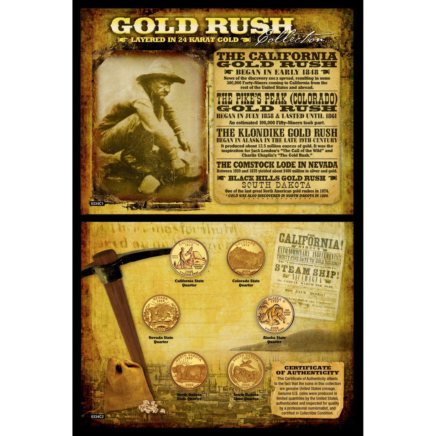 American Coin Treasures Gold Rush Collection - Multi Color Model 334