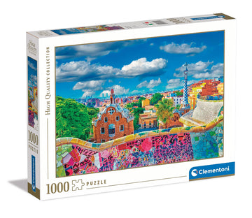 Clementoni - Park Gell - Barcelona - Puzzle Of 1000 Pieces - Patience And Reflection Game - Landscape Format - Net Image - 70 X