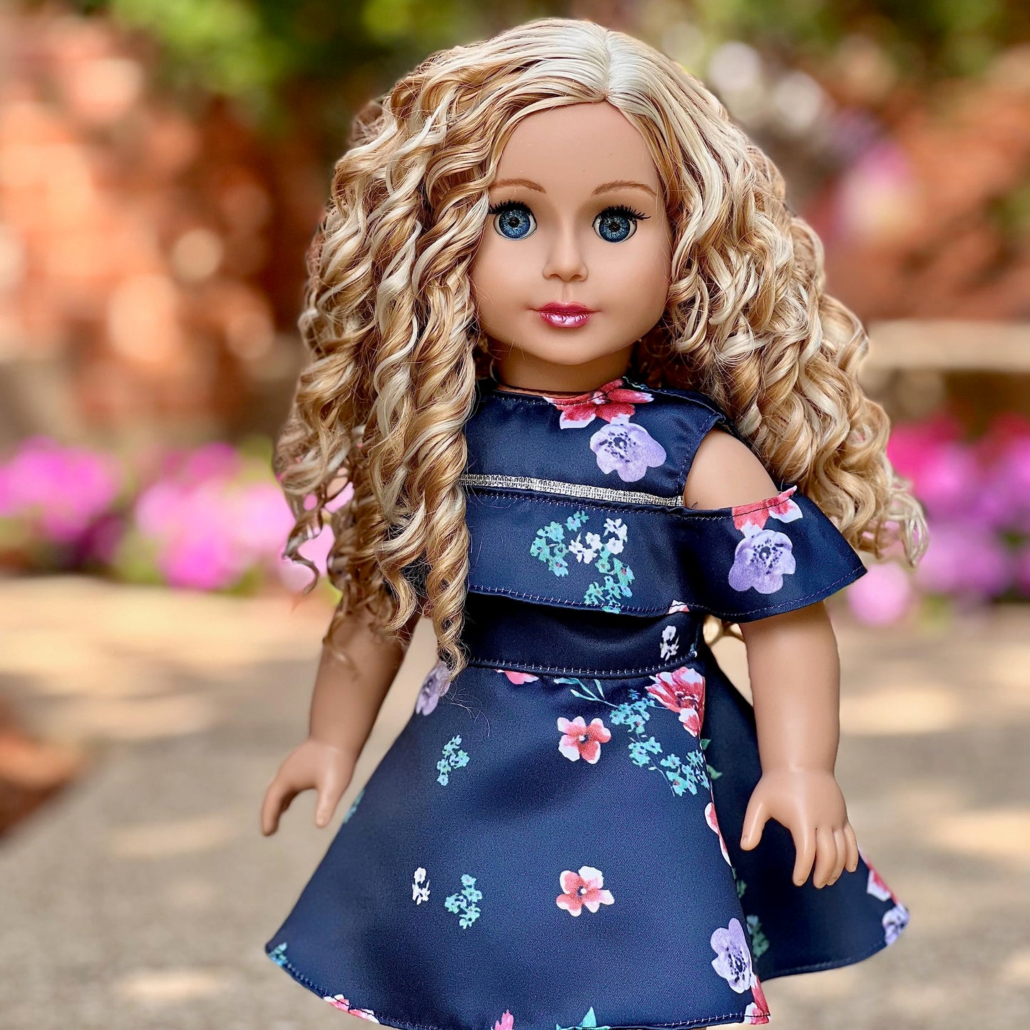 - Romantic Moment - Dark Blue Dress - Clothes Fits 18 Inch Doll (Doll Not Included)
