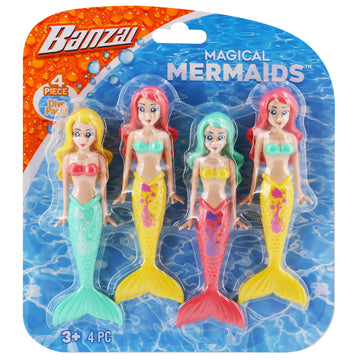 Banzai Dive Mermaids 4Pc Colors May Vary