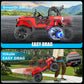 Hikole 2 Seater Ride on Car with Remote Control - 24V Battery Powered Electric Truck for Kids, 2x200W Strong Motor, Spring Suspe