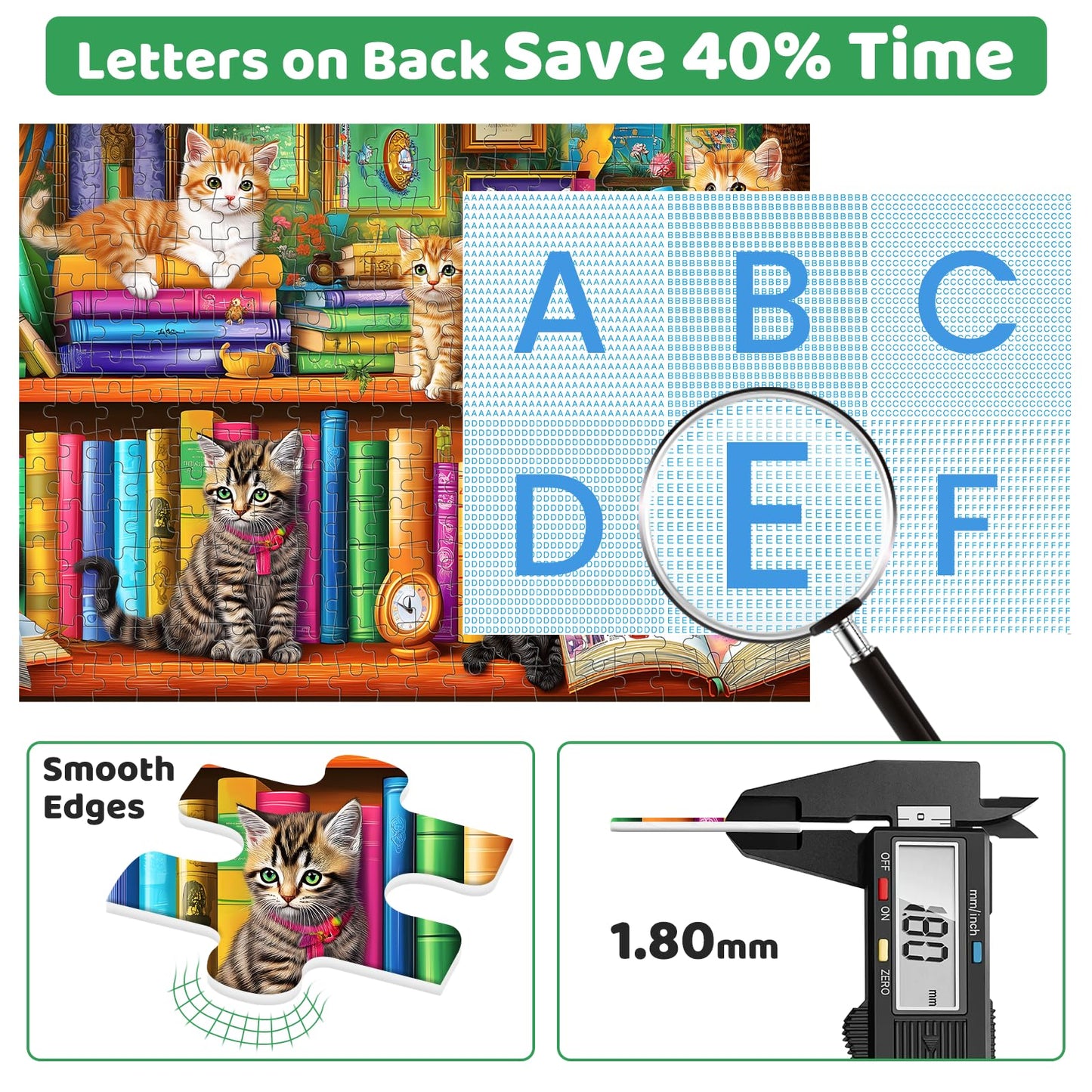 300 Piece Puzzles for mature-themeds Jigsaw Puzzles 300 Pieces Cat Aniamls Puzzle 300 Pieces mature-themed Jigsaw Puzzle Games Funny Puzzles for mature-themed Kids Senior Challenging Family Games Gift Toy