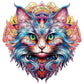 Wooden Puzzles For Adults - 200 Pieces Cat Unique Shaped Wooden Jigsaw Puzzles For Adults, Medium Size 10'' X 11'' Adult Wood Pu