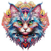 Wooden Puzzles For Adults - 200 Pieces Cat Unique Shaped Wooden Jigsaw Puzzles For Adults, Medium Size 10'' X 11'' Adult Wood Pu