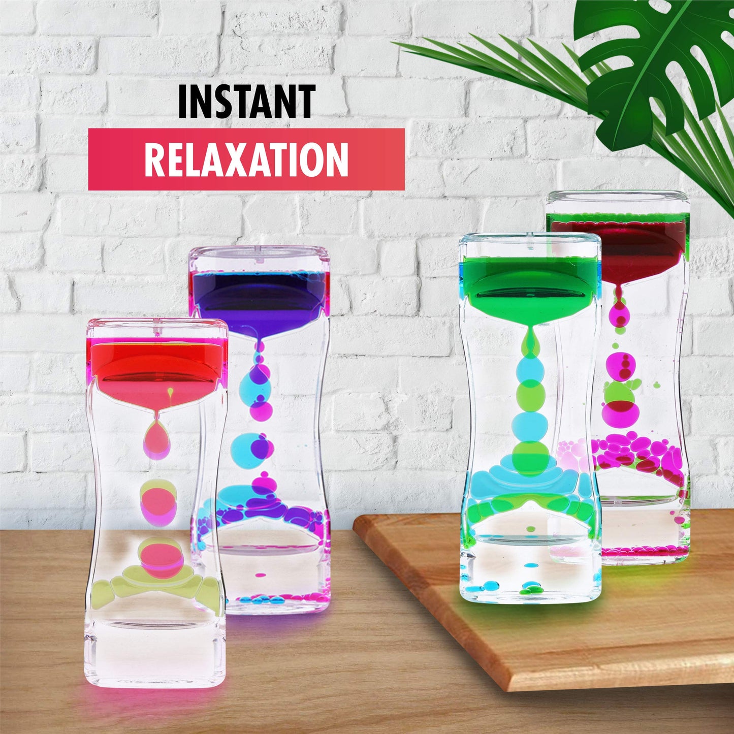 Liquid Motion Bubbler Sensory Toys - 2 Pc Set Bundle Stretchy String Fidget Toys Timer For Stress Relief And Anxiety Relief Great For Toddler, Children, Kids, Adults, Seniors, Adhd Autism Add Orange