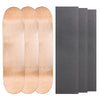 Cal 7 Blank Maple Skateboard Decks with Grip Tape (Natural, 8 inch)