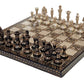 Stonkraft Brass Chess Board Game Set With 100% Brass Chess Pieces Chessmen Coins (12' X 12' Inches)