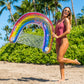 Poolcandy Sun Chair Water Raft, Multiple Chair Styles (Rainbow Glittered Sun Chair Pool Float)