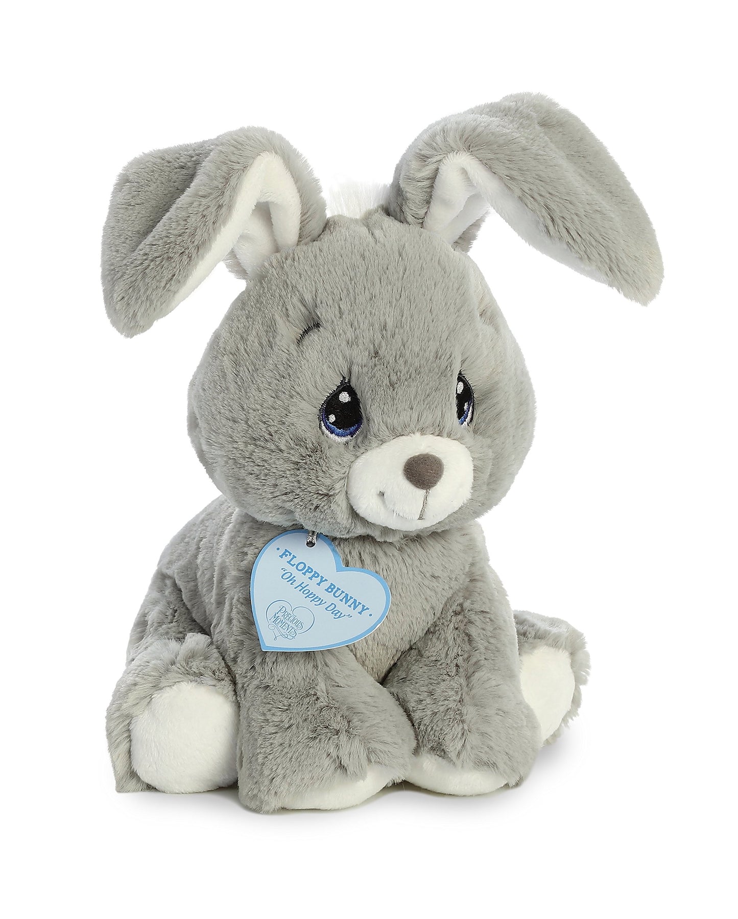 Aurora® Floppy Bunny Grey Stuffed Animal - 8.5 Inches, Polyester, Cherished Memories, Model 15776