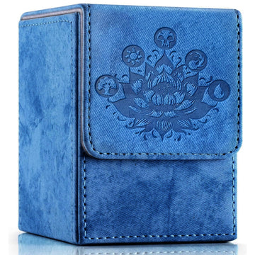 Promaxibinder Mtg Card Deck Box, Fits 200 Cards, Storage For Tcg/Mtg Crads, Pu Leather Strong Magenet (Navy Blue)