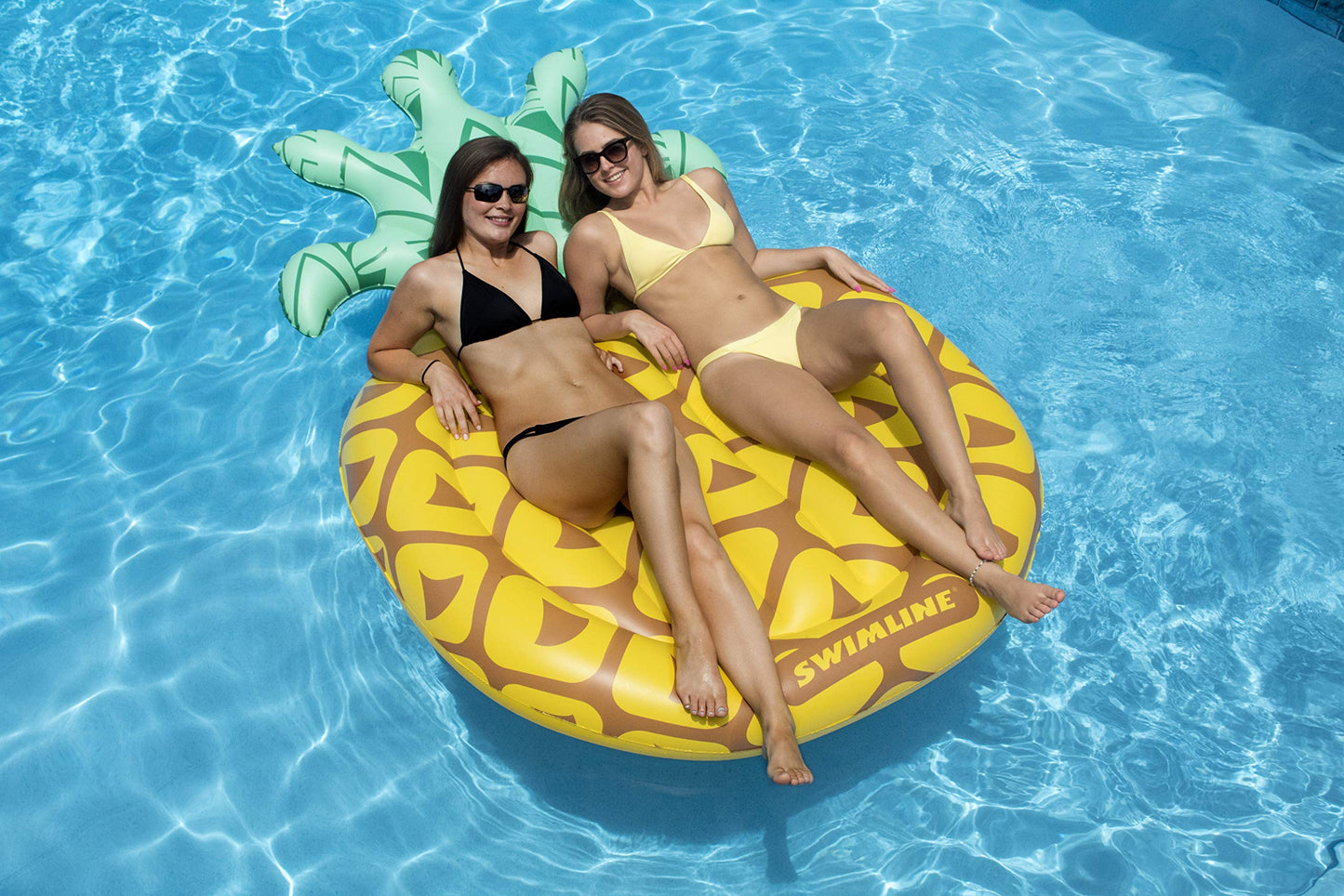 Swimline Pineapple Jumbo Floating Pool Island Yellow/Green 88X50''