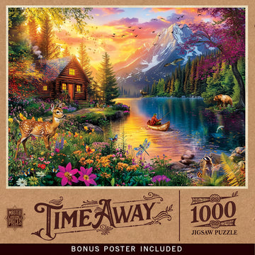 MasterPieces Evening Tranquility 1000 Piece Jigsaw Puzzle for mature-themeds - 19.25x26.75 - Nature Scene  Collage Puzzle  Unisex mature-themed