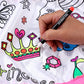 Richness Color Your Own Dress Princess Dress Up Skirt With Fabric Markers & Self-Adhesive Jewels Diy Party Crafts For Girls Age