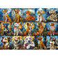 Miniwan Stained Glass Puzzle, Dog 1000 Piece Jigsaw Puzzle For Adults Impossible Hard Difficult Challenging Puzzles For Adults C