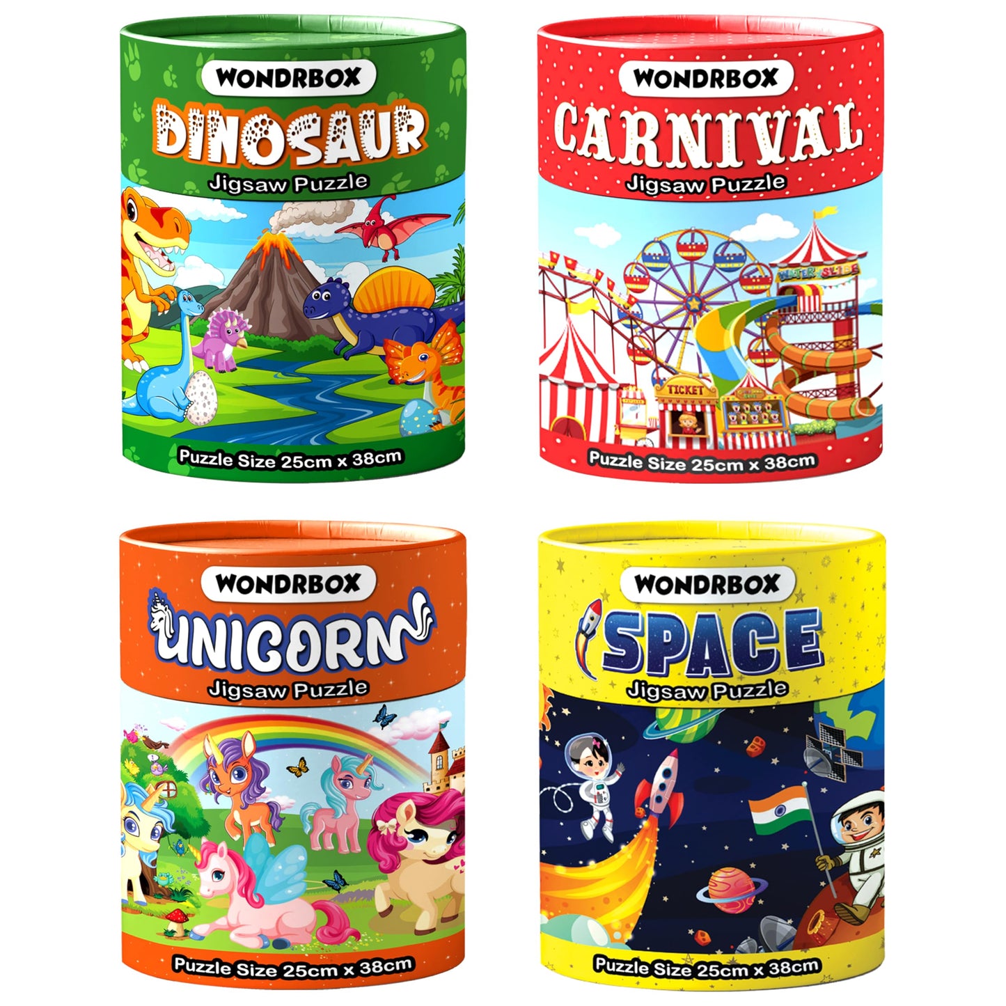 Wondrbox 60 Pcs Jigsaw Puzzles Combo Pack For Kids | Set Of 4 Puzzles | Educational Learning Birthday Return Gifts For Kids Ages