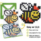Perler 80-70729 Biggie Fuse Bead Pattern Cards and Pegboards, Multicolor, Small, 20pcs