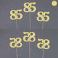Gexolenu No 85, 10 Pack Double-Sided Gold Glitter 85Th Birthday Centerpieces For Tables, Number 85 Birthday Table Toppers Party