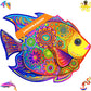 Unidragon Wooden Jigsaw Puzzles - Shining Fish, 106 Pcs, Small 9.1'X7.1', Beautiful Gift Package, Unique Shape Best Gift For Adults And Kids