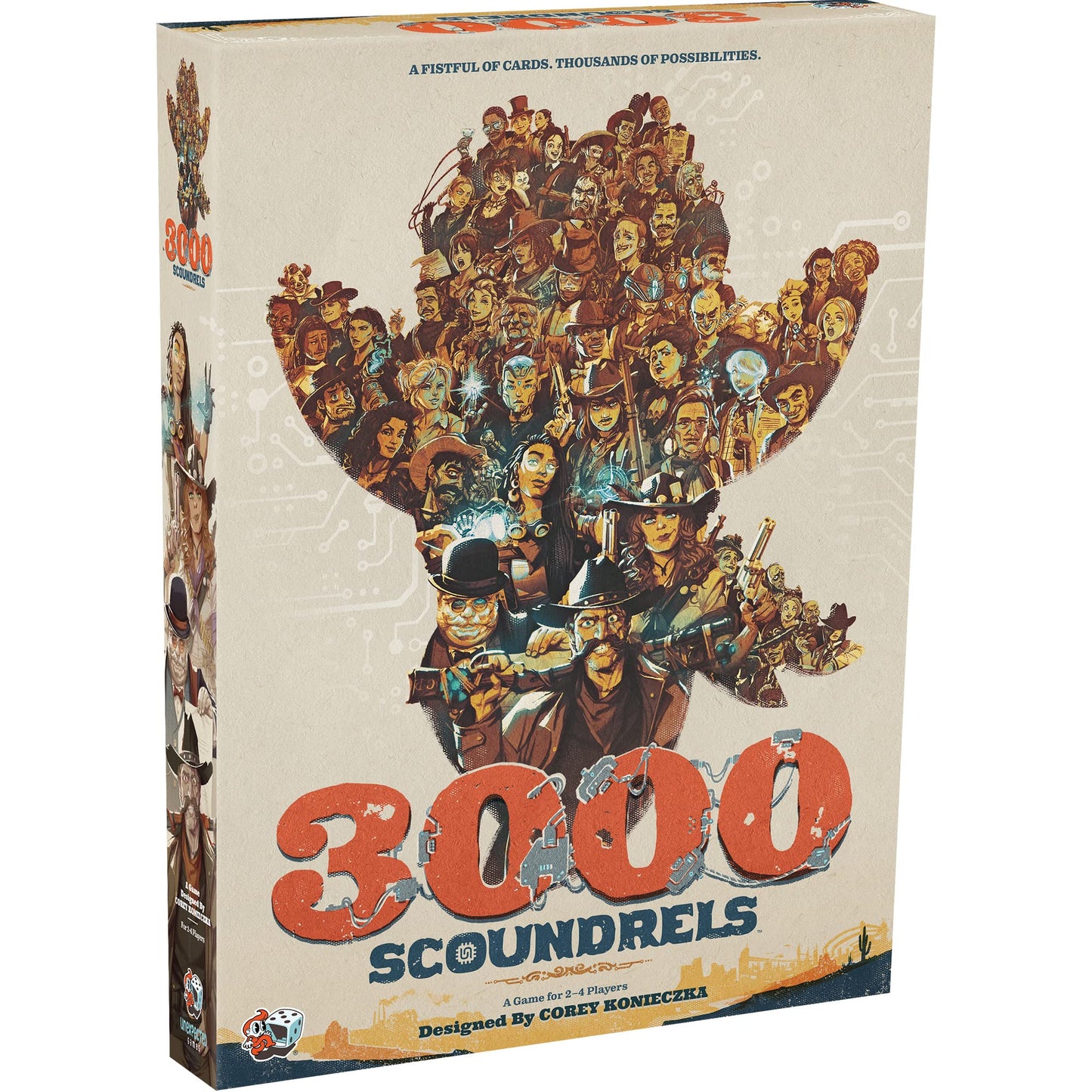 3000 Scoundrels Board Game | Strategy Game | Fun Family Game For Game Night With Adults And Kids | Ages 12+ | 2-4 Players | Average Playtime 60-90 Minutes | Made By Unexpected Games, Multicolor