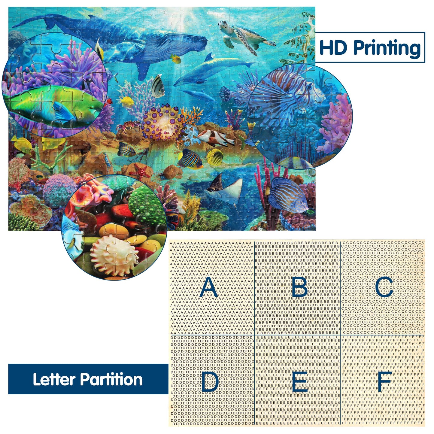 Becko Us Puzzles For Adults Jigsaw Puzzles 500 Pieces Puzzles For Kids And Adults - Undersea World Underwater Paradise Ocean Scene