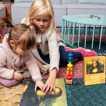 Yogeon 24 Pieces Da Vinci Mona Lisa Puzzle, Toddler Artist Puzzles For Kids Ages 3-5,4-6 Easy-An Intellectual Decompression Ente