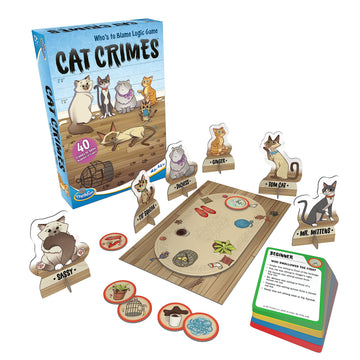 Thinkfun Cat Crimes Brainteaser - Engaging Logic Game For Kids And Adults | Develops Critical Reasoning Skills |Durable Componen