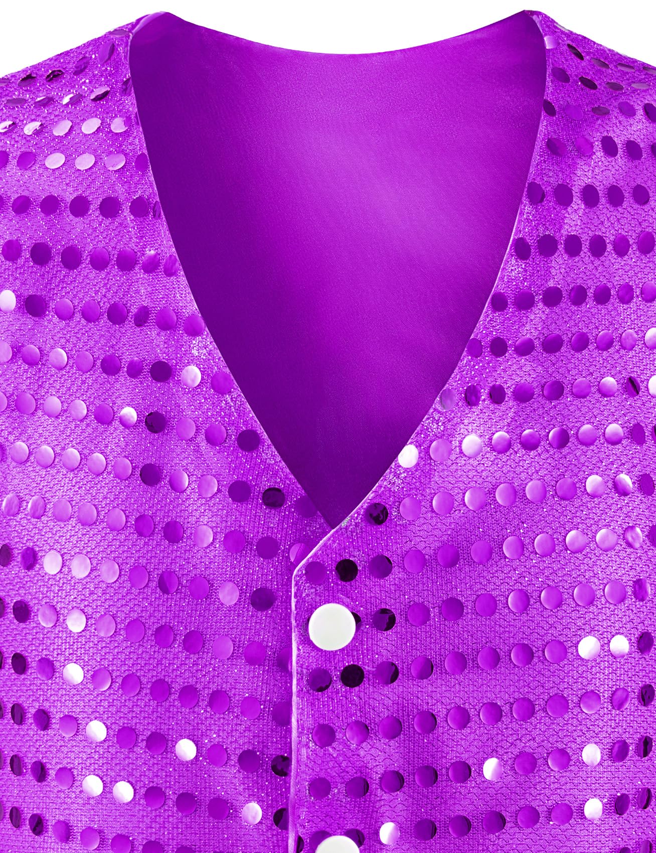 Kids Dance Hip Hop Jazz Costume Boys Sequin Vest Hat Sunglasses Set for Dance Party 4-5T Purple