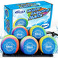 Billeeit 5Pcs Water Skipping Balls for Pool Play, Rainbow Color Splash Water Bouncing Balls with Portable Mesh Bag, Fun Beach To