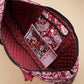 Mose Cafolo American Mahjong Game Set - 166 Premium Melamine Tiles, Red Paisley Bag, Complete Set with Rack, Chips, English Manual