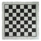SEETOOOGAMES Giant Checkers Board Game - 3 in 1 Reversible Rug - Grey - 26x26 inches - Indoor/Outdoor Fun for Kids and Family